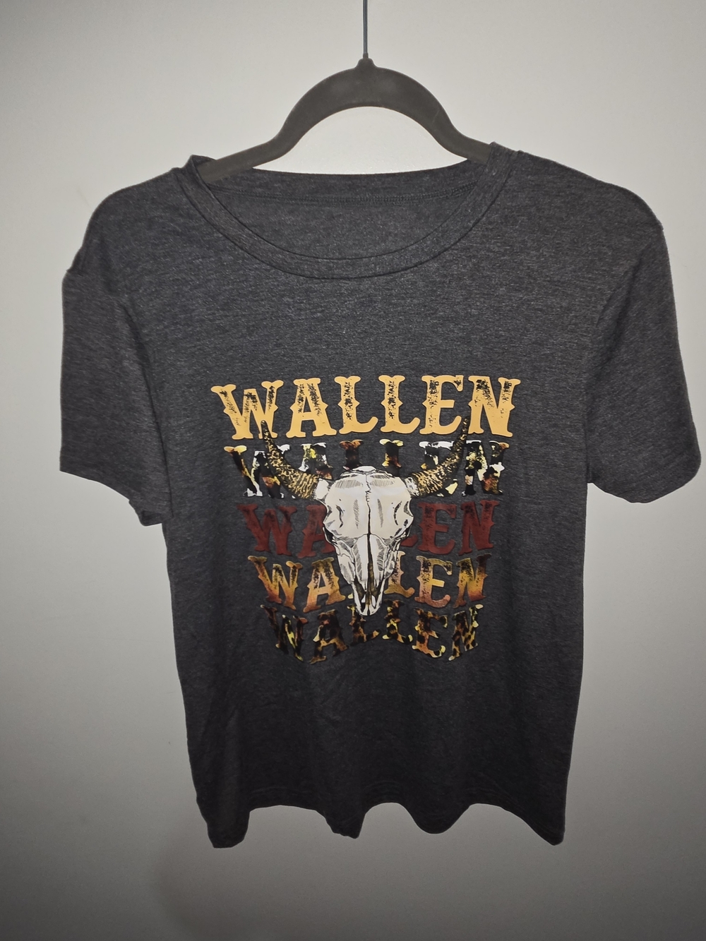 Wallen Graphic Crewneck T-Shirt - Charcoal